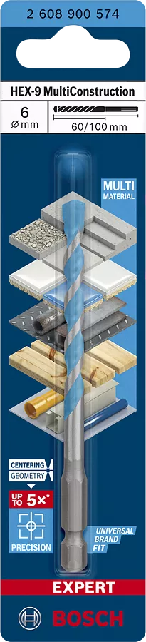 Brocas EXPERT HEX 9 MultiConstruction Bosch Professional