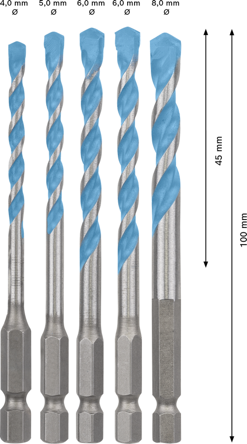 Expert Hex Multi Construction Drill Bit Set Bosch Professional