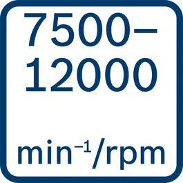 السرعة بدون حمل 7500 - 12000 لفة/دقيقة 