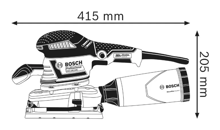 ▷ Bosch GSS 230 AVE Professional Lijadora orbital 11000 RPM 22000 OPM