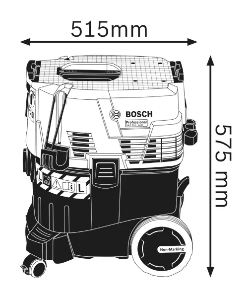 06019C3160 Bosch  Aspiradora Bosch GAS 35 M con bolsa, de 240V ac