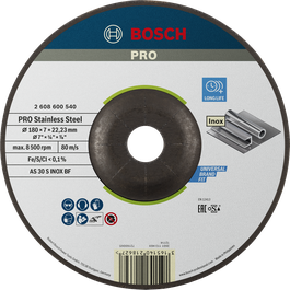 PRO Stainless Steel Bonded Grinding Disc