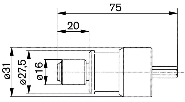 Cabeza de tornillo recta de 1/4" - SWF