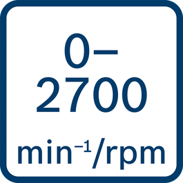 Leerlaufdrehzahl 0 – 2700 min-1/U/min 