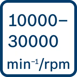 Leerlaufdrehzahl 10000 – 30000 min-1/U/min 