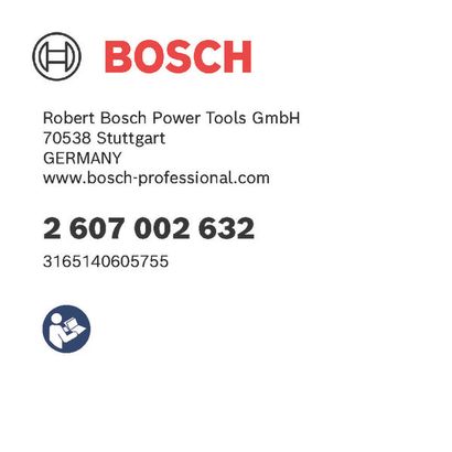 Bosch logo, Postal address, Electronic address, Safety icons