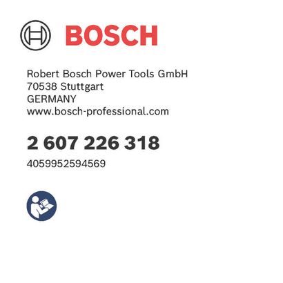 Bosch logo, Postal address, Electronic address, Safety icons