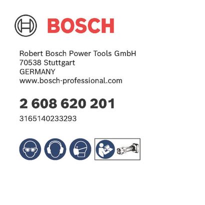 Bosch logo, Postal address, Electronic address, Safety icons