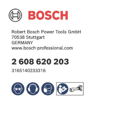 Bosch logo, Postal address, Electronic address, Safety icons