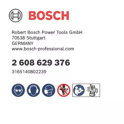 Bosch logo, Postal address, Electronic address, Safety icons