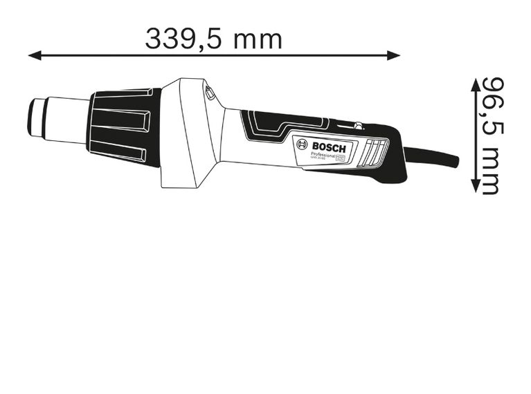 Décapeur thermique GHG20-60 BOSCH températeur flux réglable 06012A6400