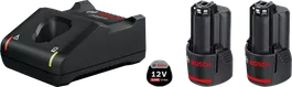 2 batteries GBA 12V 3.0Ah + GAL 12V-40