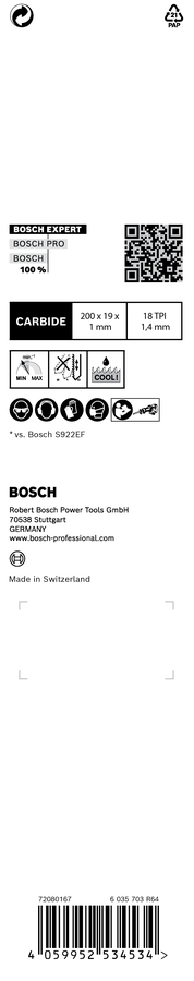 Lames Expert Thin Tough Metal S Ehm Bosch Professional