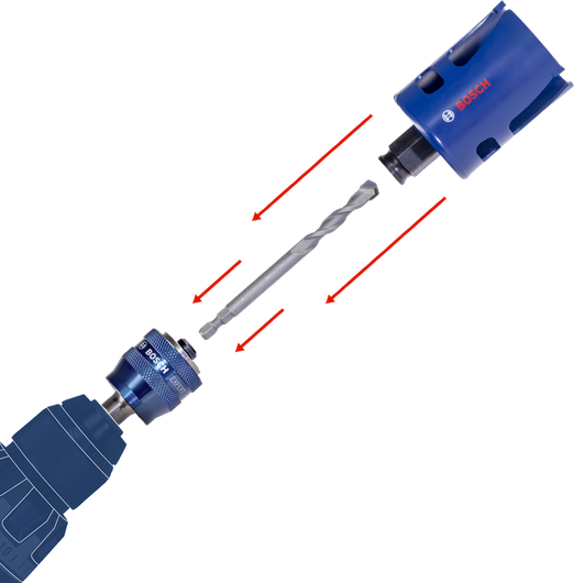 Scie cloche Expert Tough Material D. de la scie 102 mm prof. coupe 60 mm  Power