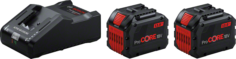 2 batteries ProCORE18V 12.0Ah + GAL 18V-160