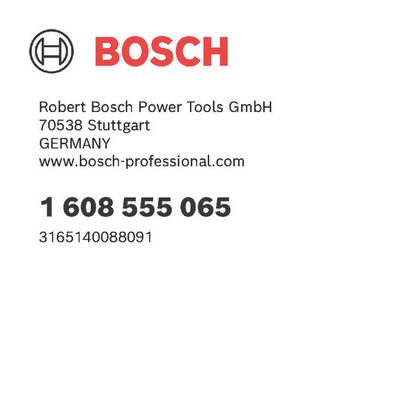 Bosch logo, Postal address, Electronic address, Safety icons