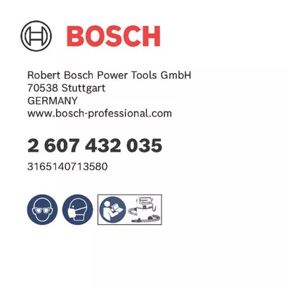 Bosch logo, Postal address, Electronic address, Safety icons