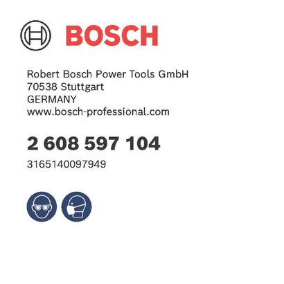 Bosch logo, Postal address, Electronic address, Safety icons