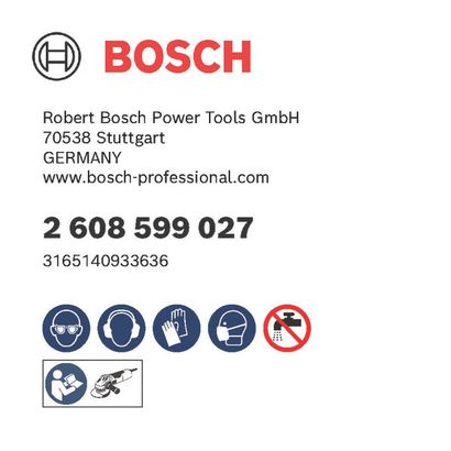 Bosch logo, Postal address, Electronic address, Safety icons