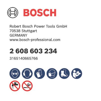 Bosch logo, Postal address, Electronic address, Safety icons