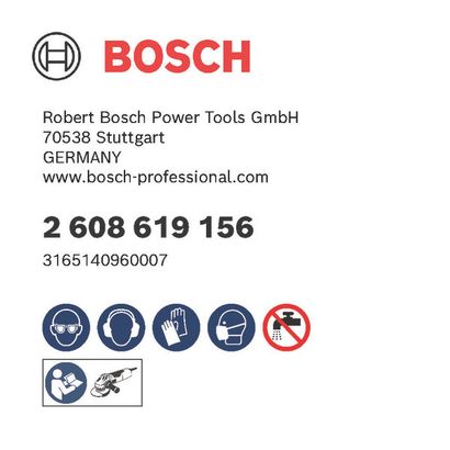 Bosch logo, Postal address, Electronic address, Safety icons