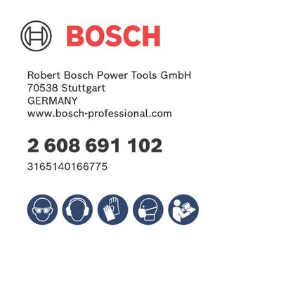 Bosch logo, Postal address, Electronic address, Safety icons