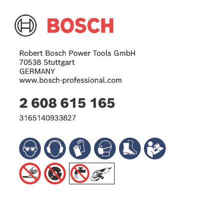 Bosch logo, Postal address, Electronic address, Safety icons