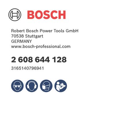 Bosch logo, Postal address, Electronic address, Safety icons