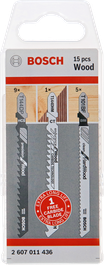 Пакет ножове за прободен трион Wood, 15 части
