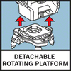 Detach. Rotating Platform Поворотный мини-штатив упрощает точное позиционирование