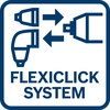 Максимальна гнучкість Система Bosch FlexiClick 5 в 1: дозволяє впоратися з будь-яким завданням — оптимальне рішення для будь-яких виробничих умов