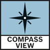 Compass view Compass view: A yellow point on the display enables you to get your bearings