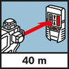 Working range + LR2 receiver Range with receiver 40 m