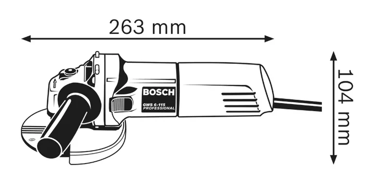 Miniamoladora Bosch GWS 8-115 Professional con