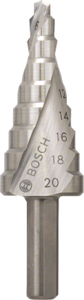 Broca escalonada de HSS, vástago con 3 planos - Bosch Professional