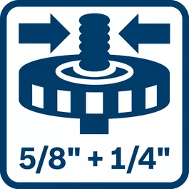 Stativaufnahme für 5/8"- und 1/4"-Stativgewinde 