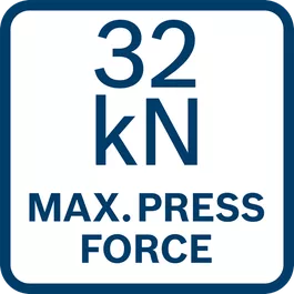  Max. Anpresskraft 32 kN