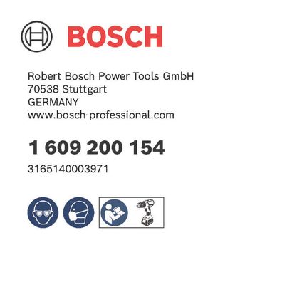 Bosch logo, Postal address, Electronic address, Safety icons