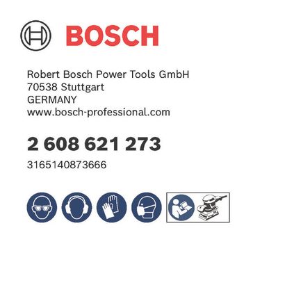 Bosch logo, Postal address, Electronic address, Safety icons