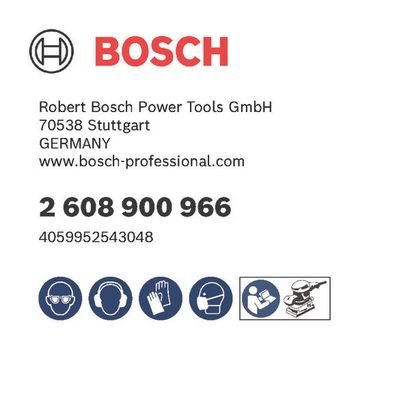 Bosch logo, Postal address, Electronic address, Safety icons