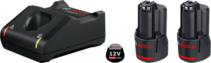 2 batteries GBA 12V 2.0Ah + GAL 12V-40