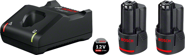 2 batteries GBA 12V 3.0Ah + GAL 12V-40