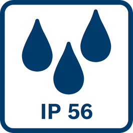 IP 56 - Protection contre les poussières et les fortes projections d’eau de toutes directions 