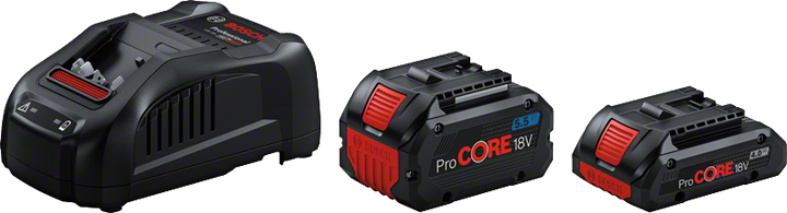 1 batterie ProCORE18V 4.0Ah + 1 batterie ProCORE18V 5.5Ah + chargeur GAL 1880 CV