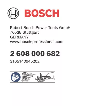 Bosch logo, Postal address, Electronic address, Safety icons