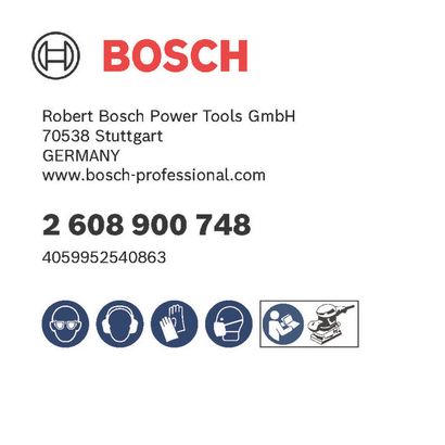 Bosch logo, Postal address, Electronic address, Safety icons