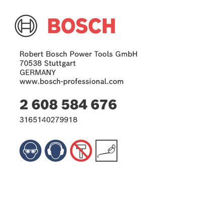 Bosch logo, Postal address, Electronic address, Safety icons