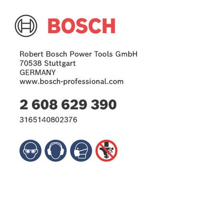 Bosch logo, Postal address, Electronic address, Safety icons