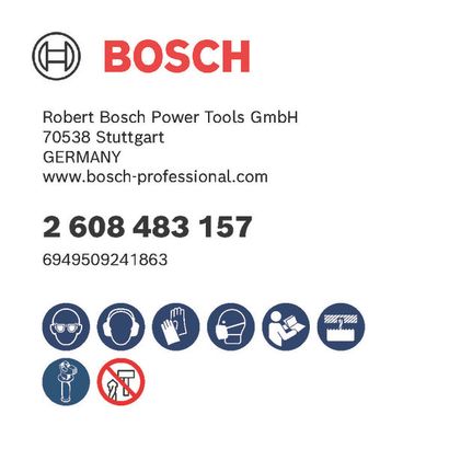 Bosch logo, Postal address, Electronic address, Safety icons