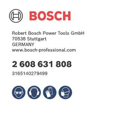 Bosch logo, Postal address, Electronic address, Safety icons